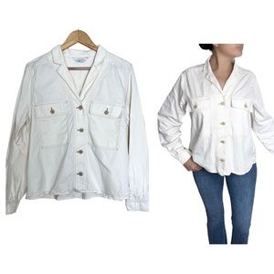 & Other Stories Utility Style Cotton Cream Color Shaket Size 10